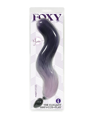 FOXY TAIL SILICONE BUTT PLUG PURPLE